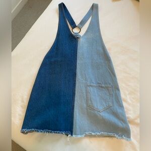 Two-Tone Denim Romper Dress Size Medium